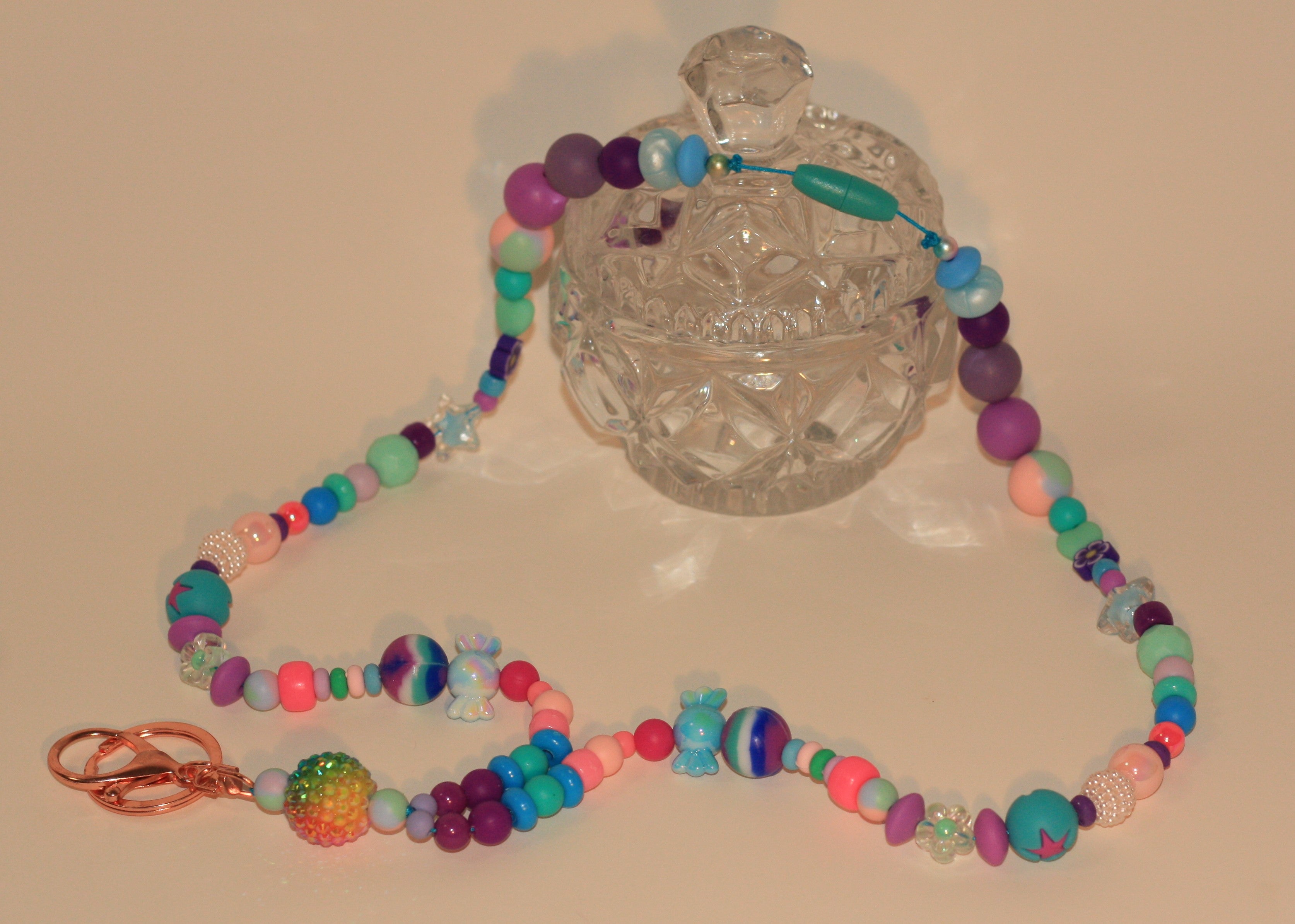Mermaid theme Beaded Lanyard