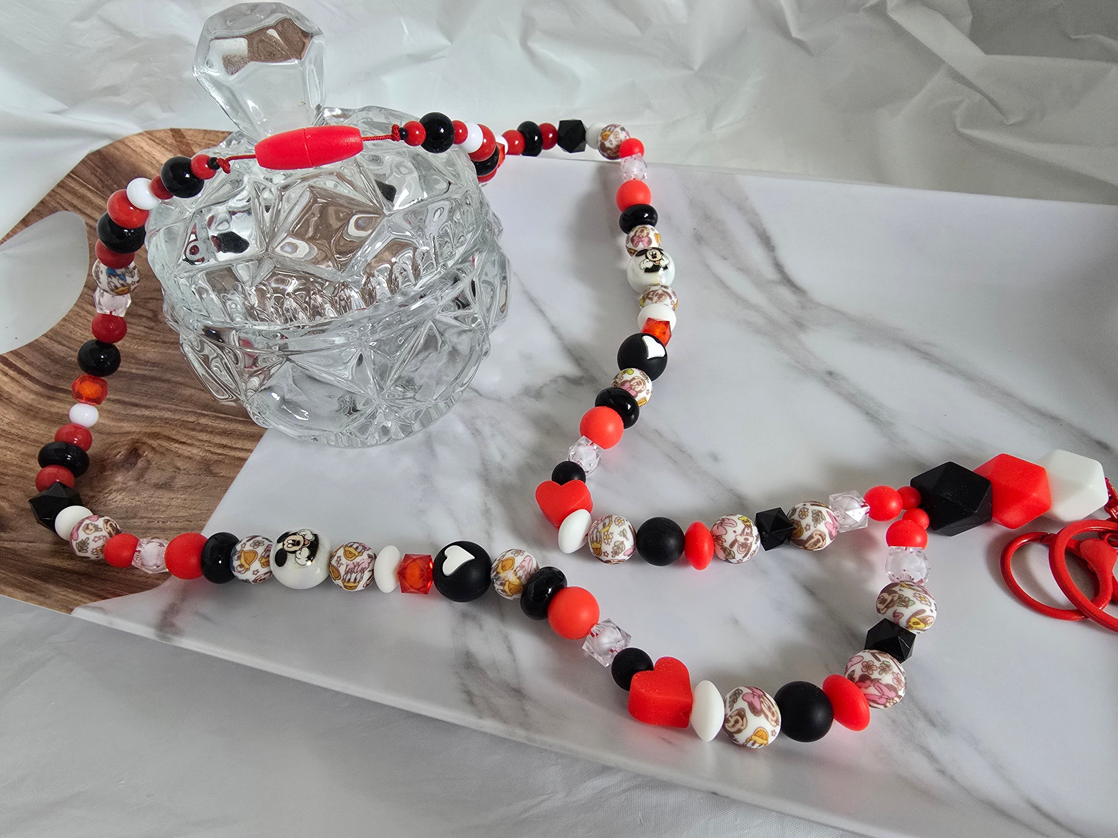 Cartoon beaded lanyard